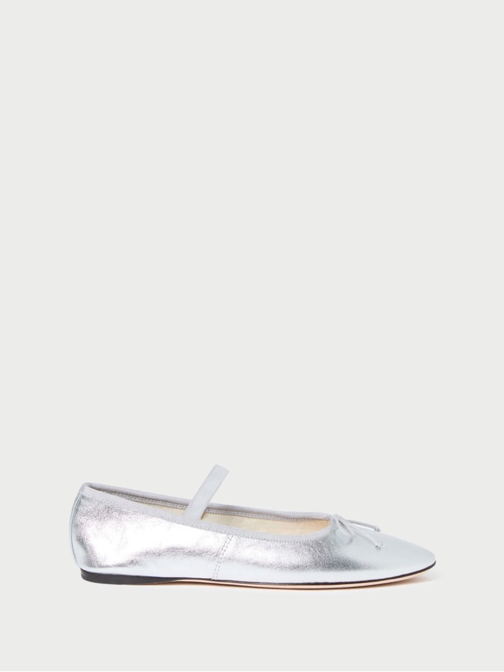 Loeffler Randall Leonie Silver Leather Ballet Flat | VERY SLIGHTLY USED